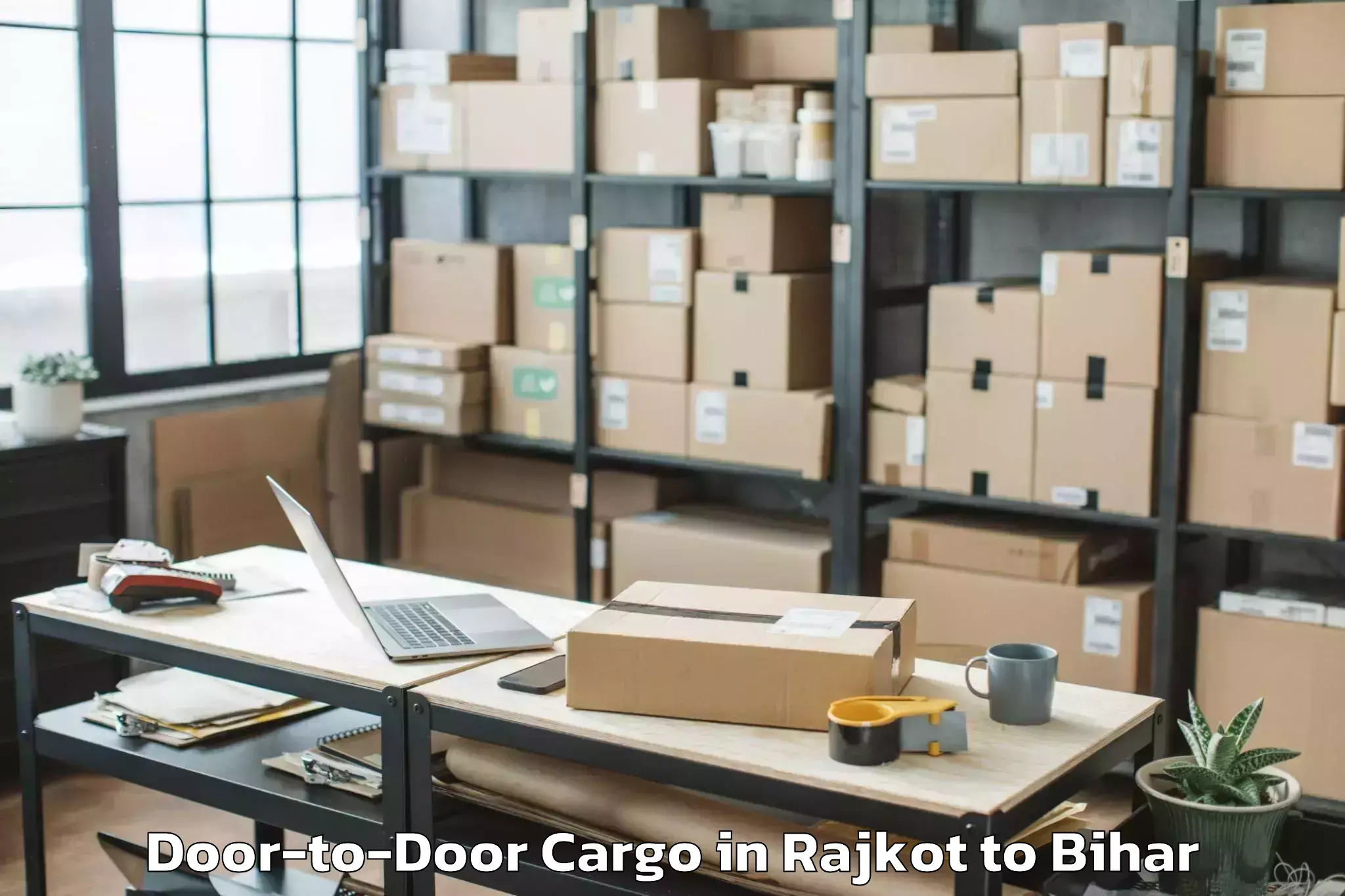 Easy Rajkot to Marhowrah Door To Door Cargo Booking